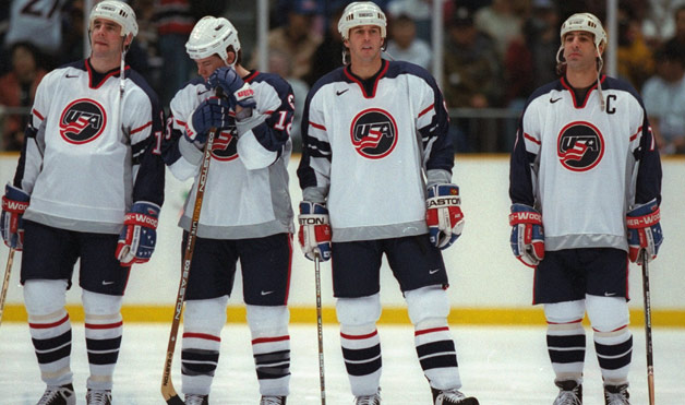 NIKE  CHRIS CHELIOS 1998 USA Olympic Throwback Hockey Jersey