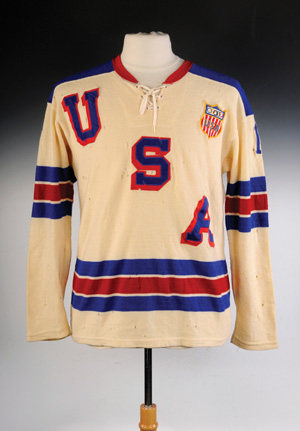 1960 Bill Christian Game Worn USA Olympic Hockey Team Jersey